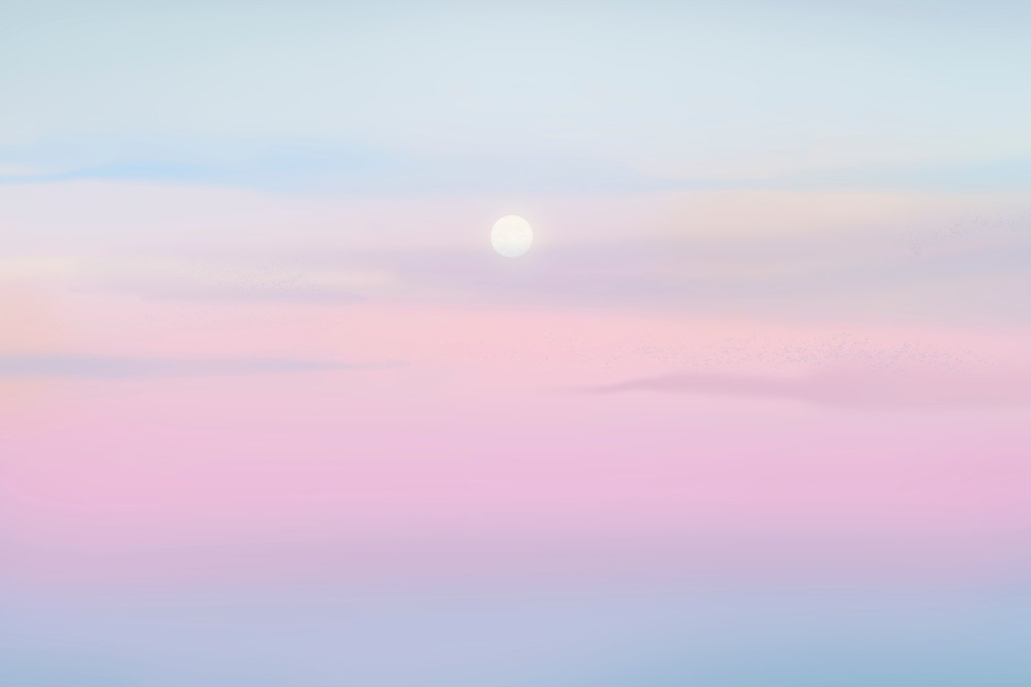 Sunset Background on Pastel Sky